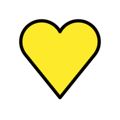 💛 Cœur jaune Émoji sur Openmoji