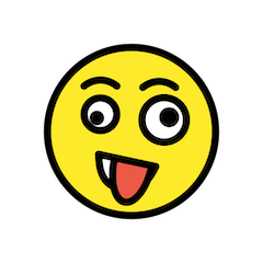 🤪 Faccina con espressione buffa Emoji su Openmoji