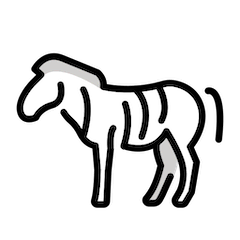 🦓 Zebra Emoji auf Openmoji