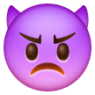 👿 Cara de enfado con cuernos Emoji en Samsung