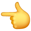 Hand mit nach links ausgestrecktem Zeigefinger Emoji Samsung
