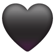 Черное сердце Эмодзи на телефонах Samsung