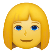 Frau mit blondem Haar Emoji Samsung