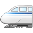 Hochgeschwindig­keitszug mit stromlinien­förmiger Nase Emoji Samsung