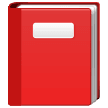 Livro escolar vermelho Emoji Samsung
