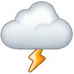🌩️ Nube con relámpago Emoji en Samsung