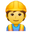 👷 Trabalhador civil Emoji nos Samsung