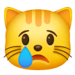Cara de gato llorando Emoji Samsung