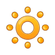 Símbolo de brillo bajo Emoji Samsung