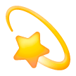 Simbolo della stella con scia circolare Emoji Samsung