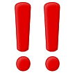 ‼️ Dois pontos de exclamação vermelhos Emoji nos Samsung