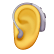 戴着助听器的耳朵 on Samsung