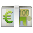 Банкноты евро Эмодзи на телефонах Samsung