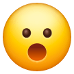 😮 Cara surpreendida com a boca aberta Emoji nos Samsung