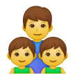 Семья из отца и двух сыновей Эмодзи на телефонах Samsung