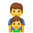 Família composta por pai e filho Emoji Samsung