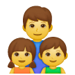 👨‍👧‍👦 Famiglia con padre, figlio e figlia Emoji su Samsung
