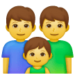 Família composta por dois pais e um filho Emoji Samsung