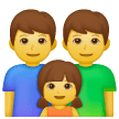 Familia con dos padres y una hija Emoji Samsung