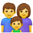 👨‍👩‍👦 Familia con una madre, un padre y un hijo Emoji en Samsung