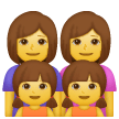 👩‍👩‍👧‍👧 Famille avec deux mères et deux filles Émoji sur Samsung