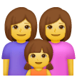 Family: Woman, Woman, Girl Emoji on Samsung Phones