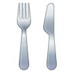 Fourchette et couteau Émoji Samsung