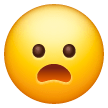 😦 Cara a franzir o sobrolho e com boca aberta Emoji nos Samsung