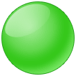 Зеленый круг Эмодзи на телефонах Samsung