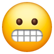 Cara de desagrado mostrando os dentes Emoji Samsung