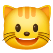 Fröhlicher Katzenkopf Emoji Samsung