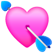 💘 Сердце, пронзенное стрелой Эмодзи на телефонах Samsung