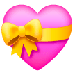 Coração com laço Emoji Samsung