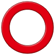 Hollow Red Circle Emoji on Samsung Phones
