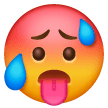 Überhitztes Gesicht Emoji Samsung
