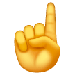 Nach oben ausgestreckter Zeigefinger Emoji Samsung