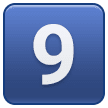 Tecla del número nueve Emoji Samsung