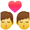Dois homens a dar um beijo Emoji Samsung