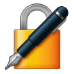 🔏 Cadeado com caneta de tinta permanente Emoji nos Samsung