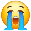 Stark weinendes Gesicht Emoji Samsung
