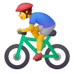 Ciclista (homem) Emoji Samsung