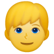 Мужчина со светлыми волосами Эмодзи на телефонах Samsung