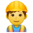 Man Construction Worker Emoji on Samsung Phones