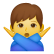 Hombre haciendo el gesto de “no” Emoji Samsung