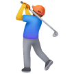 Man Golfing Emoji on Samsung Phones