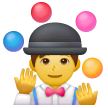 Man Juggling Emoji on Samsung Phones