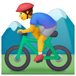 Hombre en bici de montaña Emoji Samsung