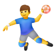 Homme qui joue au handball Émoji Samsung
