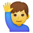Homem com a mão levantada Emoji Samsung