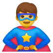 Man Superhero Emoji on Samsung Phones